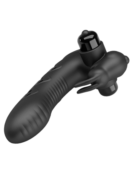 PRETTY LOVE - VANCE Funda Dedo Vibrador Conejo Negro | SexPlace.MX