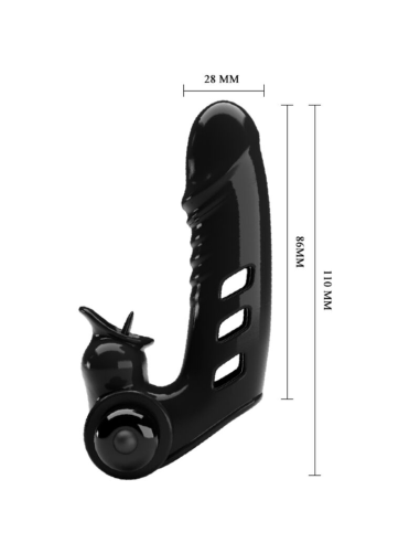PRETTY LOVE - CORBIN Funda Dedo Vibrador Negro | SexPlace.MX