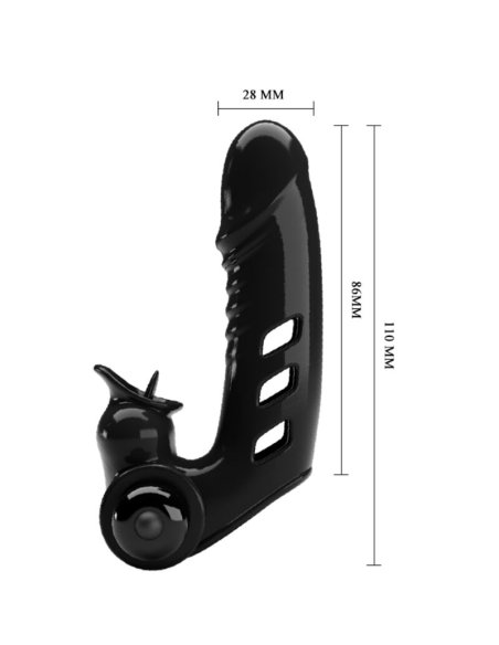 PRETTY LOVE - CORBIN Funda Dedo Vibrador Negro | SexPlace.MX