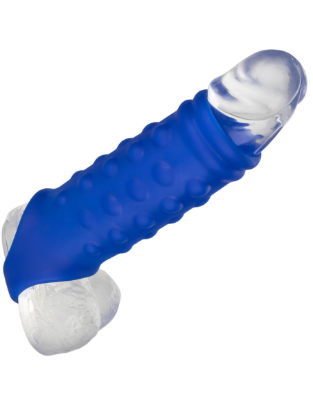 CALEXOTICS Admiral Beaded Funda Pene de Silicona Líquida Azul - Aumenta Placer y Excitación
