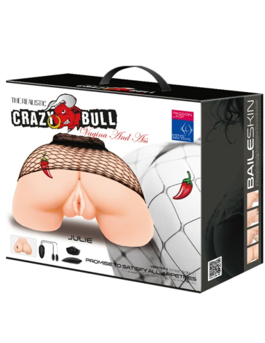 CRAZY BULL - Vagina y Ano Realistas con Vibración | Máximo Placer Masculino