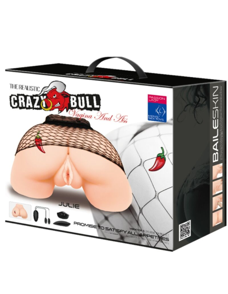 CRAZY BULL - Vagina y Ano Realistas con Vibración | Máximo Placer Masculino