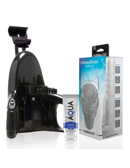 FLESHLIGHT GO Torque Ice + Universal Launch + Lubricante Aqua 50 ml - Placer Sin Igual