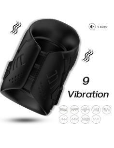 ARMONY - Anillo Vibrador y Masturbador Negro | Placer de Alta Calidad y 9 Modos de Vibración