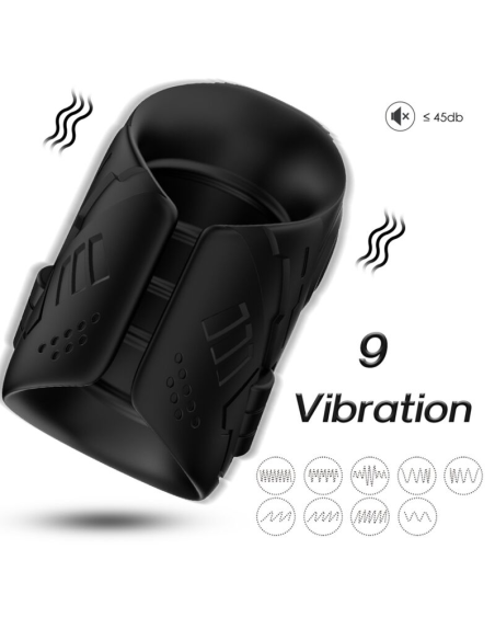 ARMONY - Anillo Vibrador y Masturbador Negro | Placer de Alta Calidad y 9 Modos de Vibración
