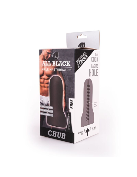 ALL BLACK - MASTURBADOR LOOP MODELO 2: Placer Premium para el Hombre | Diseño Ergonómico y Textura Realista