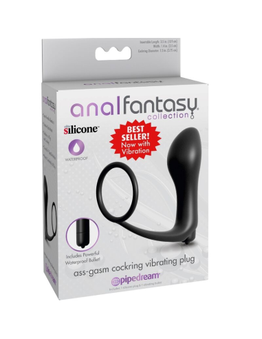 Plug Vibrador Ass-Gasm Cockring - Potente Estimulación Anal | Anal Fantasy Elite Collection