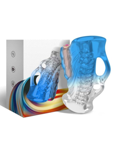 Masturbador Dedal & Vibrador Azul Degradado ARMONY - Placer Intensivo y Diseño 100% Sumergible