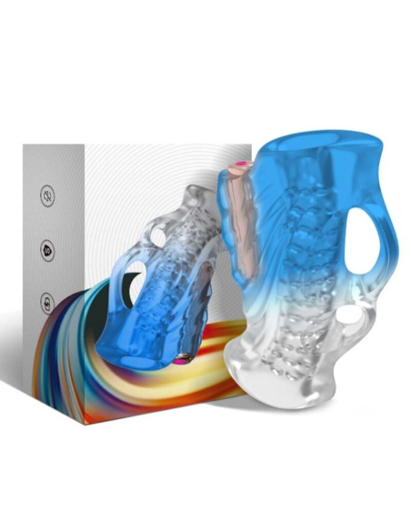 Masturbador Dedal & Vibrador Azul Degradado ARMONY - Placer Intensivo y Diseño 100% Sumergible