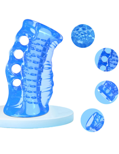 Masturbador Dedal Azul ARMONY - Placer Intenso y Seguro para Él