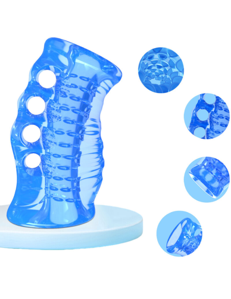 Masturbador Dedal Azul ARMONY - Placer Intenso y Seguro para Él