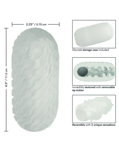 Boundless Stroker Blando Reversible Gris - Placer Personalizado y Sensaciones Únicas | CalExotics