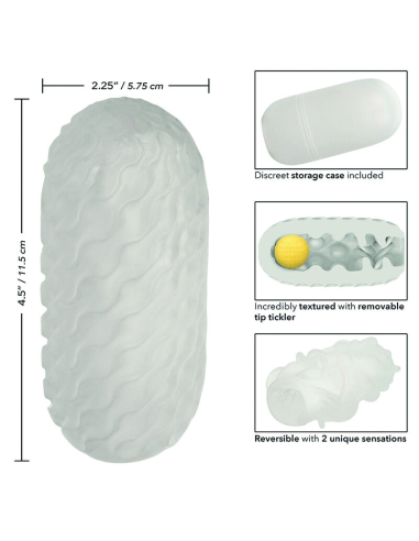 CALEXOTICS - Boundless Stroker Reversible Amarillo: Placer Personalizado y Satisfacción Inigualable
