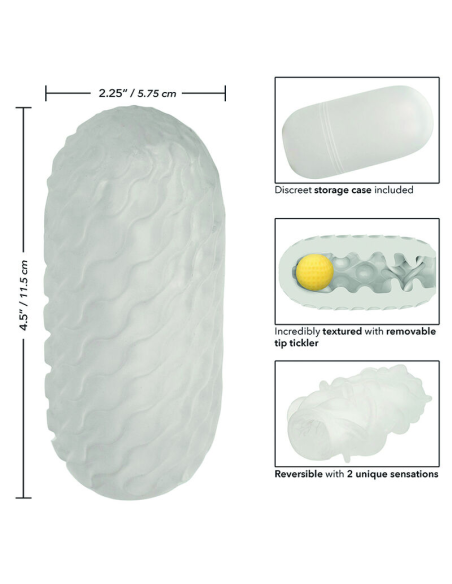 CALEXOTICS - Boundless Stroker Reversible Amarillo: Placer Personalizado y Satisfacción Inigualable