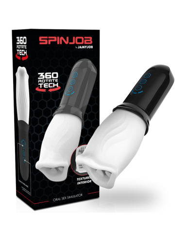 JAMYJOB - SPINJOB: Masturbador Innovador con Rotación y Simulación de Sexo Oral
