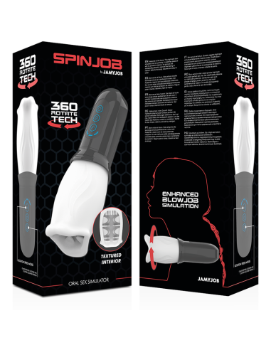JAMYJOB - SPINJOB: Masturbador Innovador con Rotación y Simulación de Sexo Oral