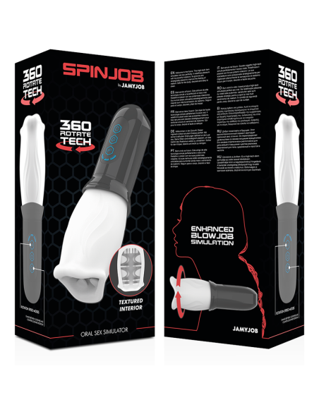 JAMYJOB - SPINJOB: Masturbador Innovador con Rotación y Simulación de Sexo Oral