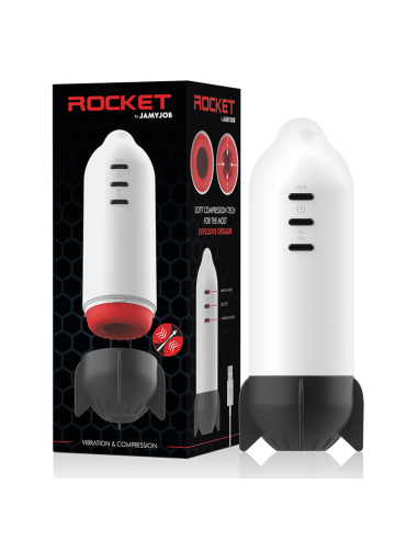 JAMYJOB Rocket: Masturbador Masculino con Vibración y Compresión para Placer Inigualable