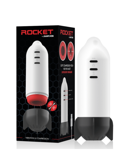JAMYJOB Rocket: Masturbador Masculino con Vibración y Compresión para Placer Inigualable