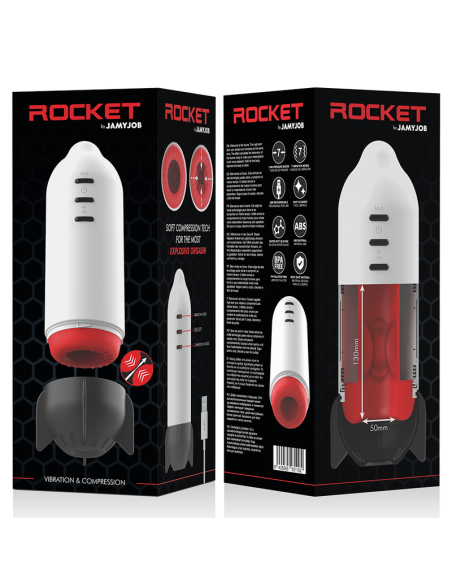 JAMYJOB Rocket: Masturbador Masculino con Vibración y Compresión para Placer Inigualable