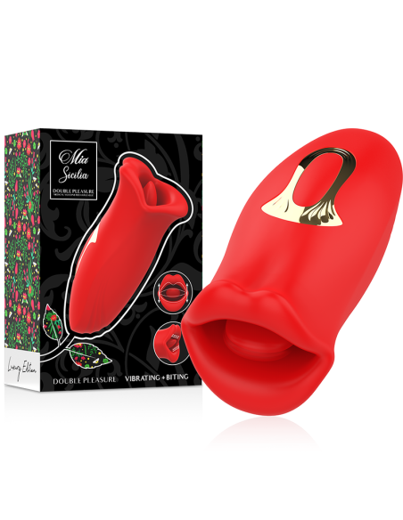 MIA SICILIA™ - Doble Placer Besa-Lame-Vibra: Estimulador Clitoriano de Alta Precisión y Múltiples Órganos