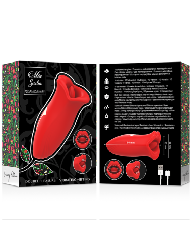 MIA SICILIA™ - Doble Placer Besa-Lame-Vibra: Estimulador Clitoriano de Alta Precisión y Múltiples Órganos