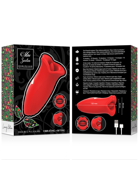 MIA SICILIA™ - Doble Placer Besa-Lame-Vibra: Estimulador Clitoriano de Alta Precisión y Múltiples Órganos