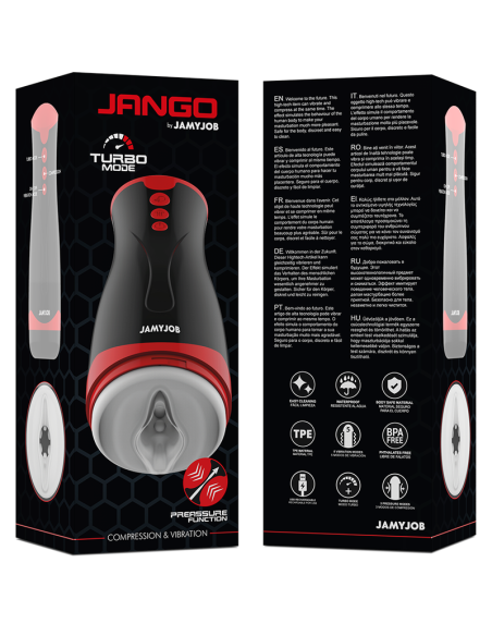 JAMYJOB Jango: Masturbador de Comprensión y Vibración - Placer Intenso y Personalizable