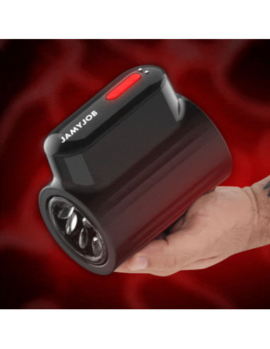 JAMYJOB VORTEX - Masturbador Turbo 360° con Empuje y Rotación | Placer Masculino Intenso