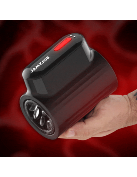 JAMYJOB VORTEX - Masturbador Turbo 360° con Empuje y Rotación | Placer Masculino Intenso