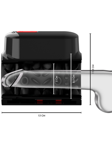 JAMYJOB VORTEX - Masturbador Turbo 360° con Empuje y Rotación | Placer Masculino Intenso