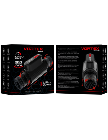 JAMYJOB VORTEX - Masturbador Turbo 360° con Empuje y Rotación | Placer Masculino Intenso