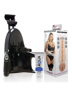 FLESHLIGHT Mia Malkova Vagina LVL UP + Universal Launch + Lubricante Aqua Quality 50 ml - Experiencia Única de Placer