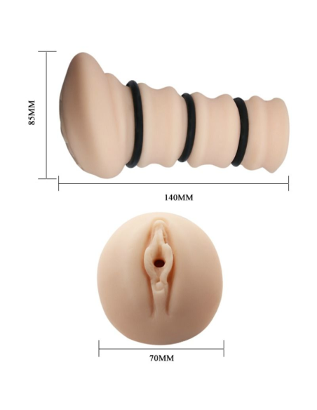 CRAZY BULL Masturbador con Anillos - Siente el Placer Realista de una Vagina Modelada 2