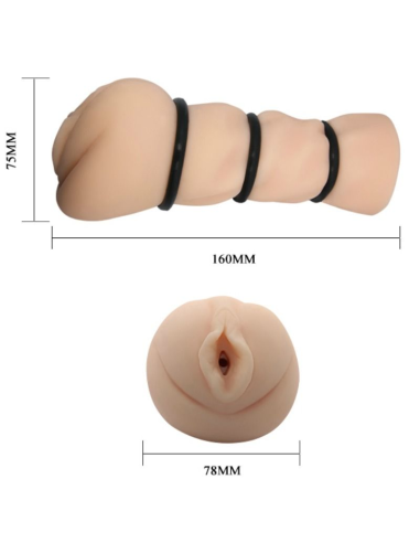 CRAZY BULL - VAGINA MASTURBADOR CON ANILLOS | SexPlace.MX