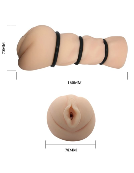 CRAZY BULL - VAGINA MASTURBADOR CON ANILLOS | SexPlace.MX