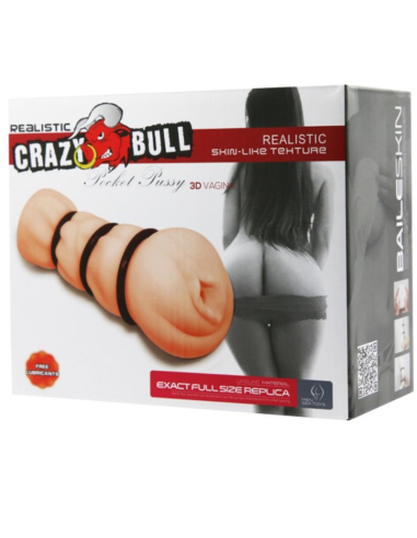 CRAZY BULL - VAGINA MASTURBADOR CON ANILLOS | SexPlace.MX