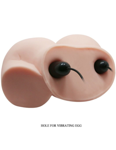 CRAZY BULL - Trasero con Vagina y Ano Realistas, Vibración Potente para Placer Infinito