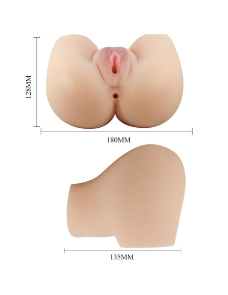 CRAZY BULL - Vagina y Ano Realistas con Vibrador Mila | Placer Realista y Estimulante