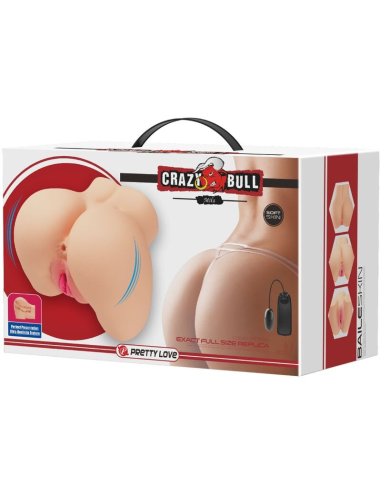 CRAZY BULL - Vagina y Ano Realistas con Vibrador Mila | Placer Realista y Estimulante
