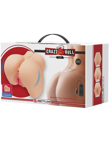 CRAZY BULL - Vagina y Ano Realistas con Vibrador Mila | Placer Realista y Estimulante