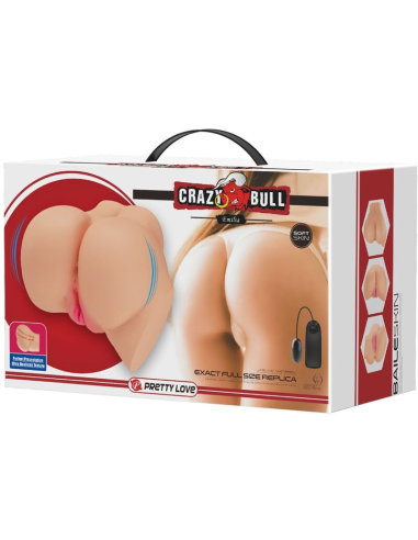 CRAZY BULL - Vagina y Ano Realistas con Vibrador Emilia | SexPlace.MX