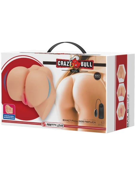 CRAZY BULL - Vagina y Ano Realistas con Vibrador Emilia | SexPlace.MX
