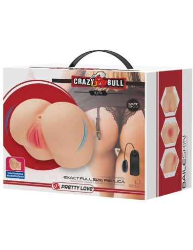 CRAZY BULL - Vagina y Ano Realistas con Vibrador Kylie | Placer Intenso y Realista