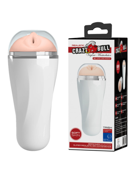 CRAZY BULL - TRISH MASTURBADOR 3D VAGINA REUTILIZABLE CON TACTO REALista