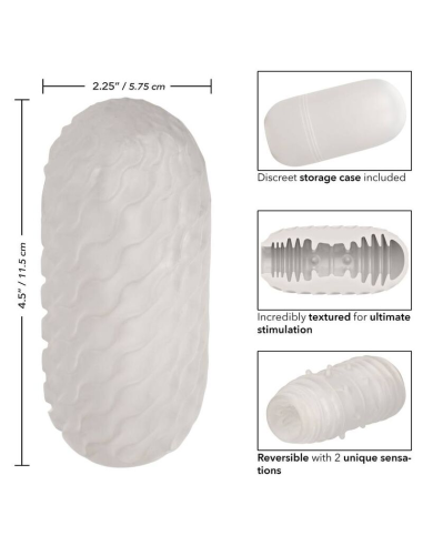 CALEXOTICS Reversible Ribbed Stroker - Placer Sin Límites y Estimulación Única