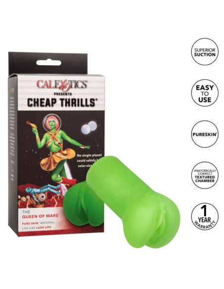 CALEXOTICS - CHEAP THRILLS THE QUEEN MARS: Stroker Ultra Suave y Texturizado para Placer Sin Límites