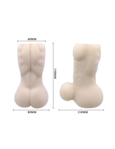 BAILE - BACK SPIRIT: Masturbador Mini Hombre Hiper Realista para Viajes - Disfruta en Cualquier Lugar