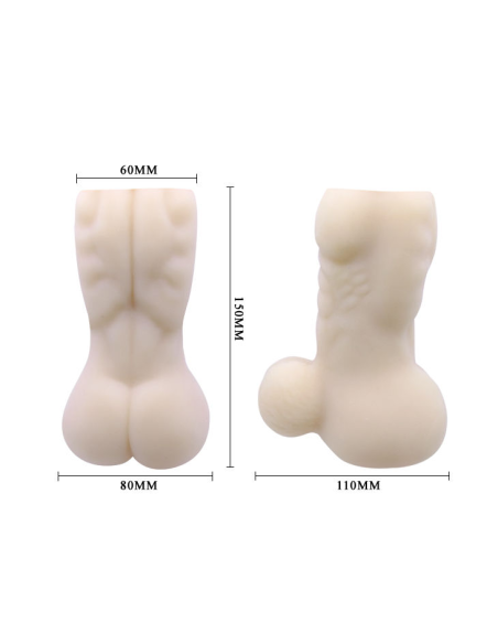 BAILE - BACK SPIRIT: Masturbador Mini Hombre Hiper Realista para Viajes - Disfruta en Cualquier Lugar