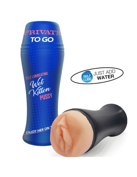 Masturbador Autolubricante Wet Kitten Self Lube To Go - Discreto y Compacto | PRIVATE